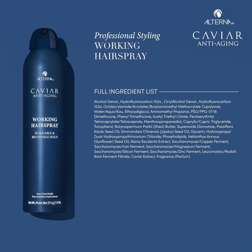 Alterna CAVIAR Anti-Aging Hairspray - Buildable Hold, Frizz Control & Shine | Sulfate-Free Formula
