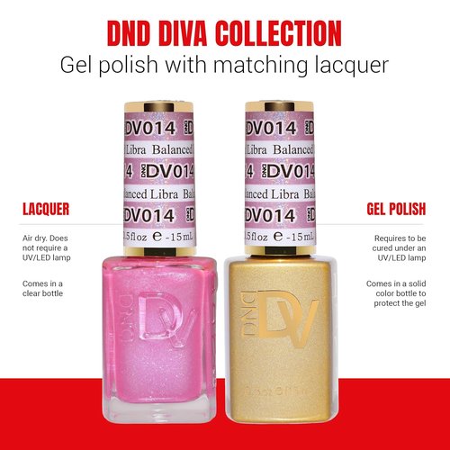 DND Gel | Mirrorball Collection Gel Polish Set - UV/LED & Air Dry Chip-Free Duo, 0.5 Fl Oz Each