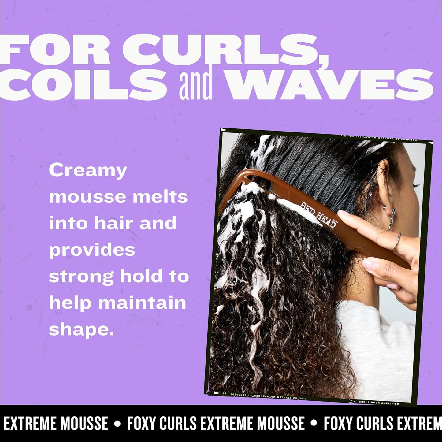 Bed Head by TIGI Curl Mousse - Extreme Curl Definition & Anti-Frizz, Strong Hold - 8.4 oz
