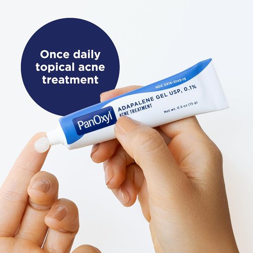 PanOxyl Adapalene 0.1% Leave-On Gel - Effective Retinoid Acne Treatment for Clear Skin | 0.5 oz