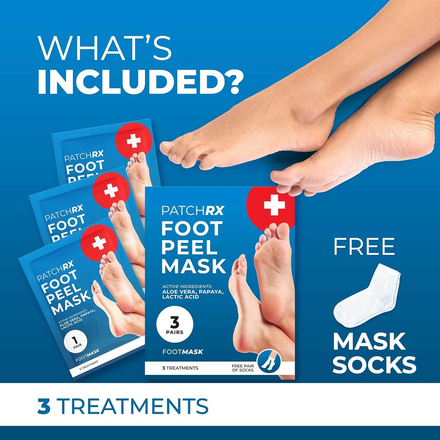 Wild Beauty Foot Peel Mask (3 Pack), Moisturizes Dry Cracked Feet, Soft Foot Exfoliator for Calluses, Foot Mask Peeling Foot Softener, Feet Peeling Mask for Women, Exfoliating Foot Mask Peel.