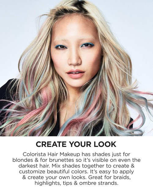 L'Oreal Paris Hair Makeup - Temporary 1-Day Hair Color for Brunettes | Blue 60, 1 Fl Oz