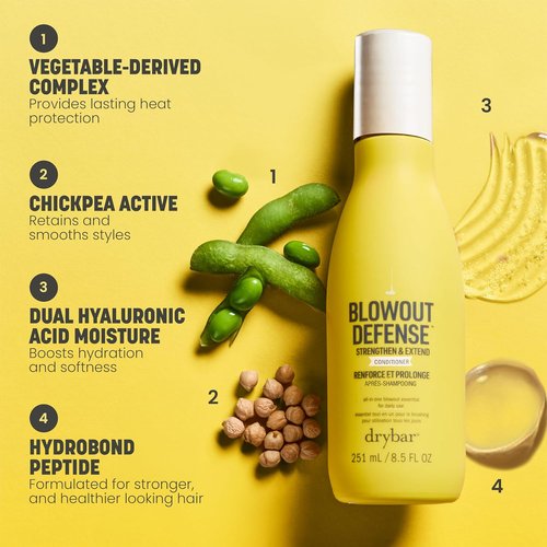 Drybar Blowout Defense Conditioner - Lightweight Hydrating Formula, Reduces Breakage & Detangles