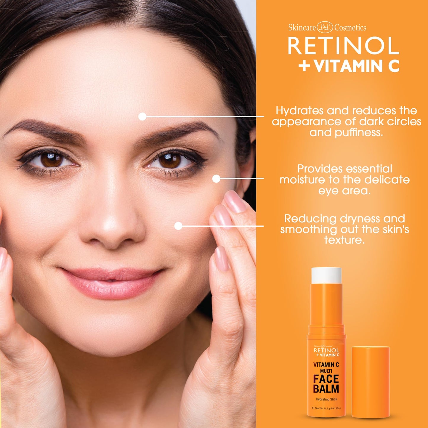 Retinol + Vitamin C Face Balm – Powerful Anti-Aging Moisturizer for Radiant, Youthful Skin, This Multi Balm Stick Hydrates, Reduces Fine Lines, and Boosts Glow for a Beautiful Complexion