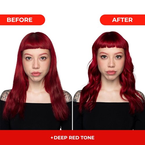 Naissant Deep Red Hair Toning Mask - Vibrant Red Tone with Hyaluronic Acid, Collagen & Biotin | 10.1 Fl. Oz