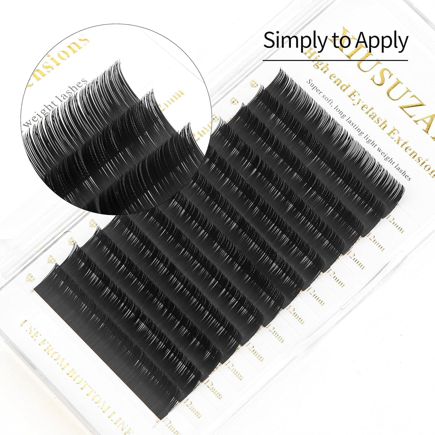 XIUSUZAKI Lash Extensions Supplies Eyelash Extensions 0.05/0.07/0.15mm Thickness Classic Lashes C/D Curl Mix 8-15mm individual lashes Matte Black Volume Lashes Soft Professional Use(0.07-D,8-15mm)