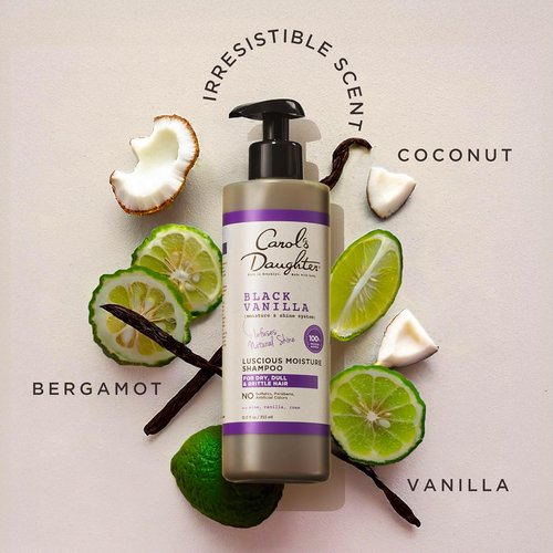 Carol's Daughter Black Vanilla Shampoo - Moisturizing Sulfate-Free Formula for Curly & Wavy Hair | 12 Fl Oz