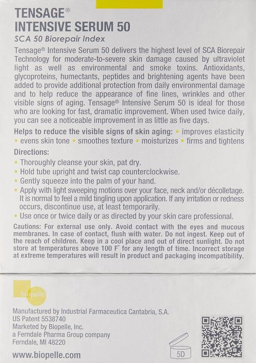 Biopelle Tensage Growth Factor Face Serum - Snail Mucin & Hyaluronic Acid for Anti-Aging | 50ml