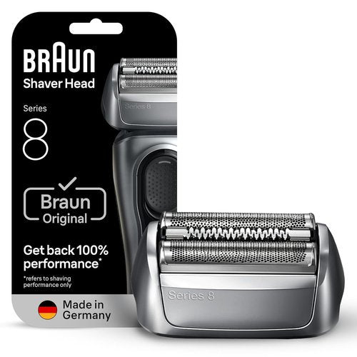 Braun Series 8 83M Electric Shaver Head Replacement Cassette - Silver Finish for Precision Shaving