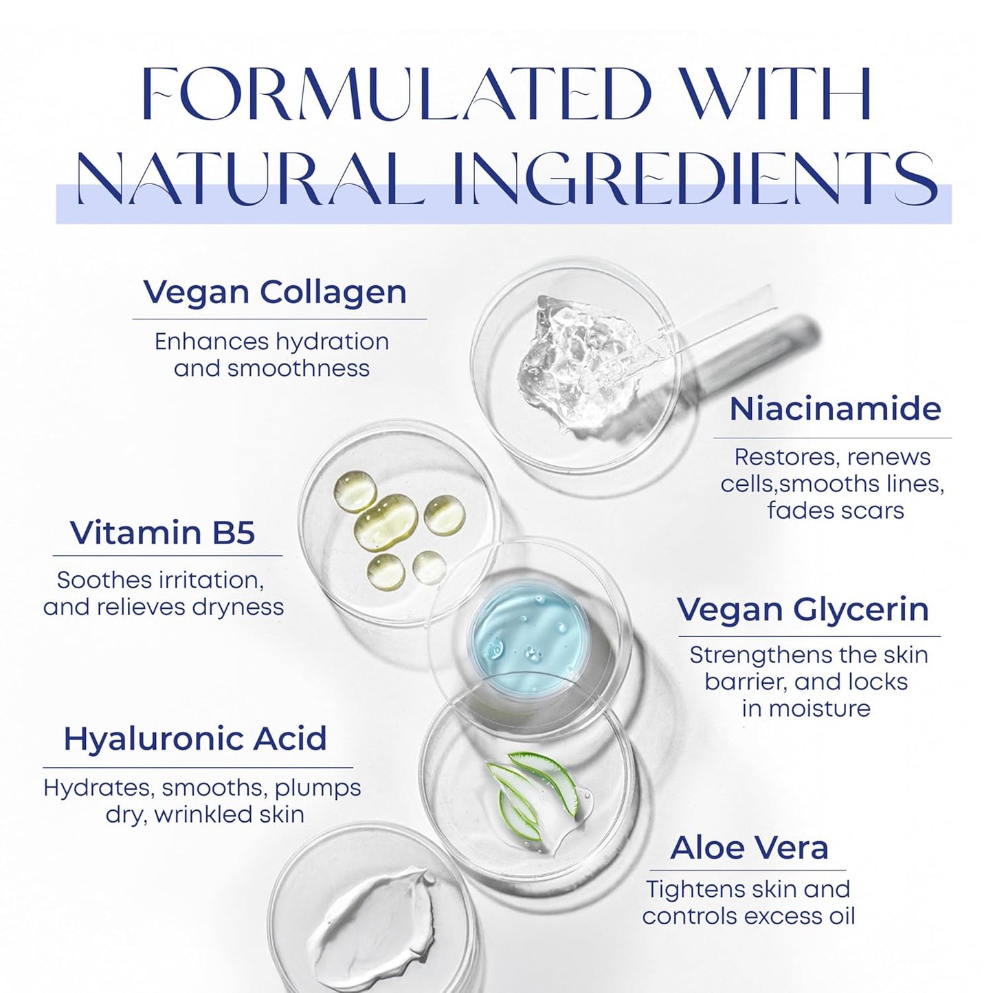 Skin 2.0 Hyaluronic Acid & Collagen Face Serum - Hydrating, Anti-Aging Formula for All Skin Types - 1.69 Fl Oz