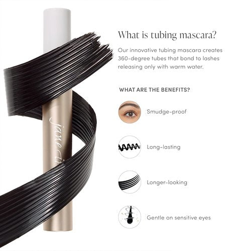 Jane Iredale Lash Fixation Tubing Mascara - Long-Wear, Smudge-Resistant, Vegan Formula for Lift & Definition