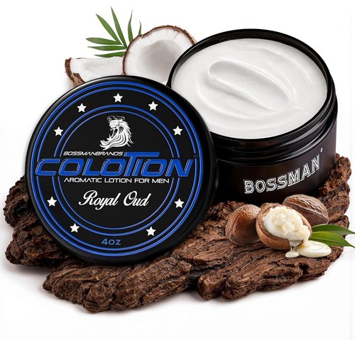 Bossman Colotion - 2-in-1 Body Lotion & Cologne for Men - Long-Lasting Hydration & Soothing Moisturizer - Royal Oud Scent