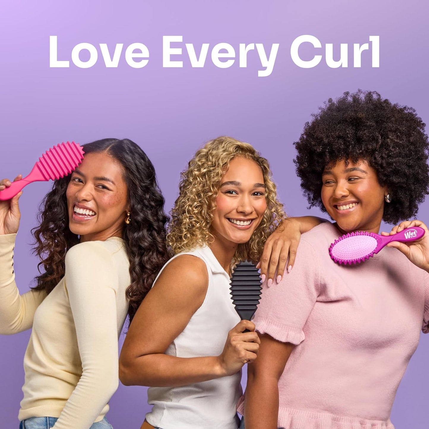 Wet Brush Curl Shaper Detangler Brush - Pink | Frizz-Free Curl Defining for All Hair Types
