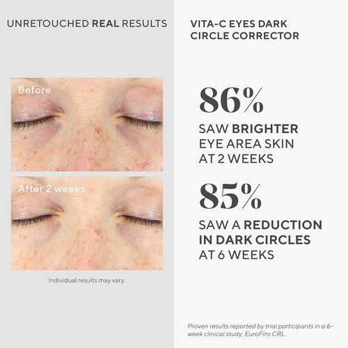 Murad Vita-C Eyes Dark Circle Corrector - Brightening Eye Serum with Gold-Stabilized Vitamin C & Cucumber - 0.5 Fl Oz