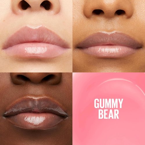Maybelline New York Lifter Gloss - Hydrating Lip Gloss with Hyaluronic Acid | Gummy Bear, Sheer Light Pink, 1 Count