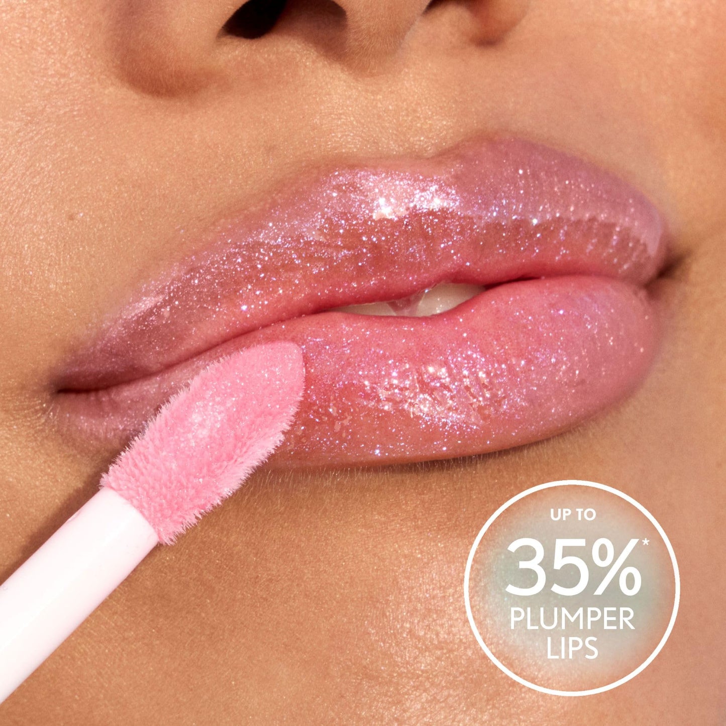 Covergirl Clean Fresh Yummy Plumper Lip Gloss, 860 Encourage-Mint, Shiny, Vegan Formula, Easy to Apply, Minty Flavor, 0.33oz