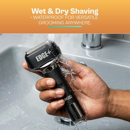 Edge+ PRO Precision Smooth Foil Shaver - Professional Waterproof Titanium Electric Shaver for Men with Pop-Up Trimmer & LED Display