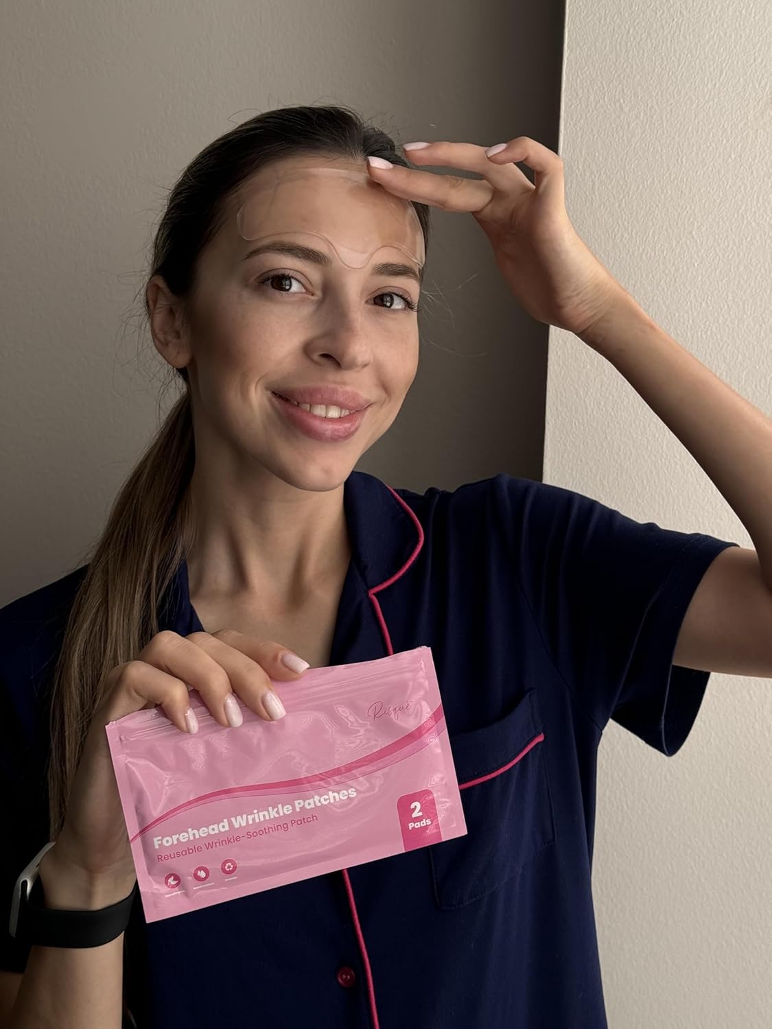 Skiennix Forehead Wrinkle Patches - Reusable Silicone for Smoothing Wrinkles & Fine Lines, Hypoallergenic