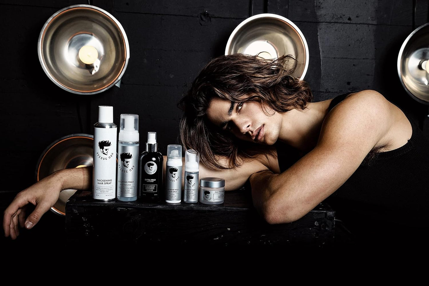 Avenue Man Sculpting Foam - 7 Oz Frizz Control & Firm Hold Hair Mousse for Men | No Crunch, Clean Texture