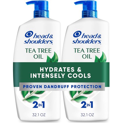 Head & Shoulders 2-in-1 Anti-Dandruff Shampoo & Conditioner - Tea Tree Oil, Cooling Formula | 32.1 fl oz Each
