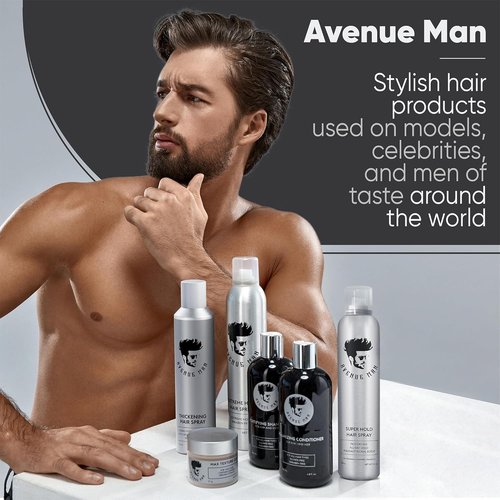 Avenue Man Super Hold Hairspray for Men - Fast-Drying Formula for Long-Lasting Control - 10 oz