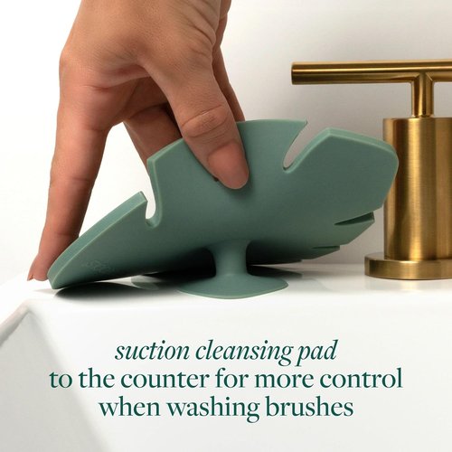 EcoTools Makeup Brush Cleansing Pad - Deep Cleaning Silicone Mat with Suction Cup | Easy to Clean, 1 Count