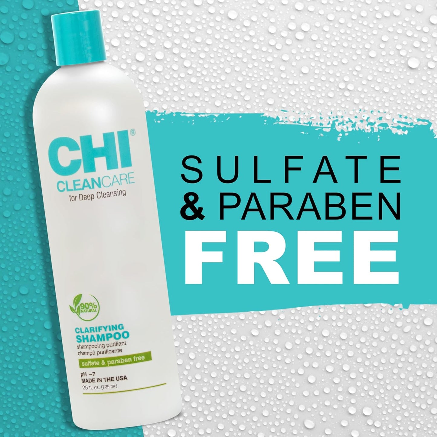 CHI CleanCare Clarifying Shampoo - Deep Cleansing Formula to Purify & Restore Moisture | 25 Oz