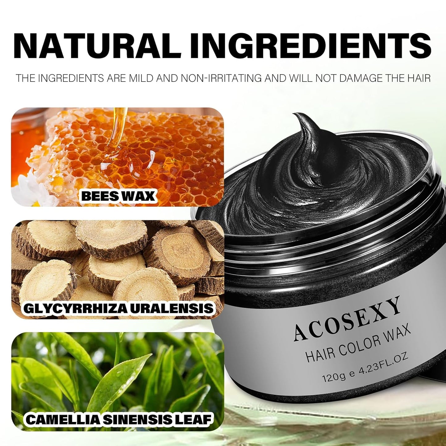 Skiennix Temporary Hair Color Wax - Natural Black Hair Dye for Kids | 120g for Halloween & Cosplay