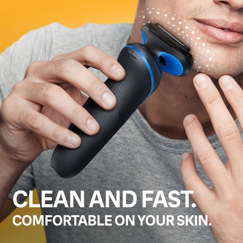 Braun Electric Shaver - Series 5 5120s | Wet & Dry Shaving with Turbo Mode & Beard Trimmer - Blue