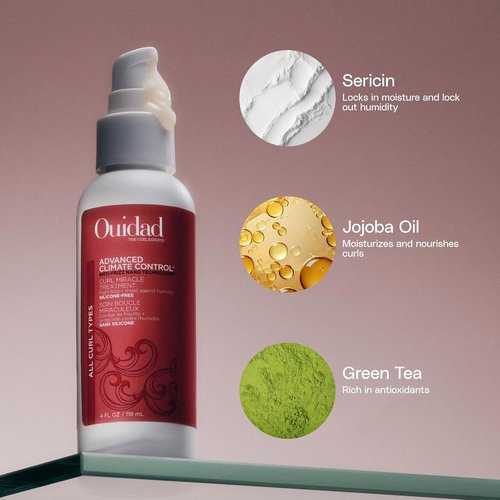 Ouidad Advanced Climate Control Curl Miracle Treatment - Heat Protection & UV Defense, 4 Fl Oz