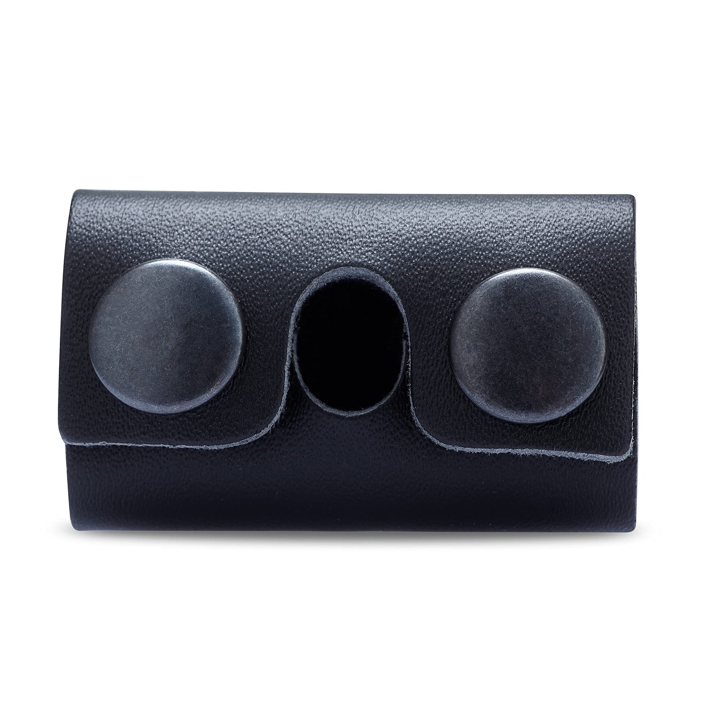 Safety Razor Head Protecting Leather Cover, Genuine Cowhide Leather Double Edge Safety Razor Case Accessories for Travel, Butterfly Razor Case (Black)