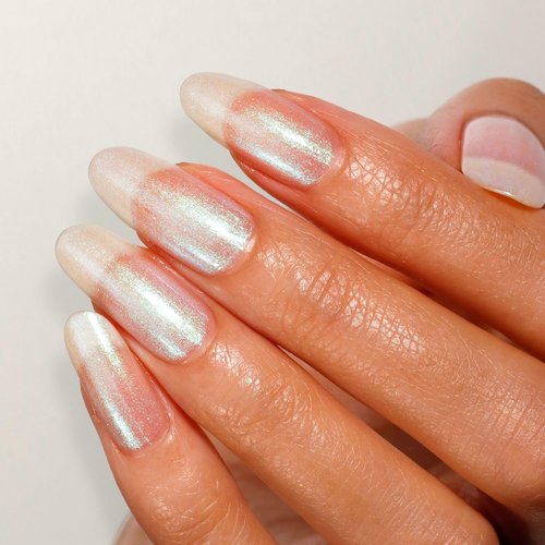 LONDONTOWN Shimmer Nail Highlighter - Iridescent Finish Nail Polish Treatment, Vegan & Cruelty-Free | Pastel Opal Aurora Borealis, 0.40 fl oz