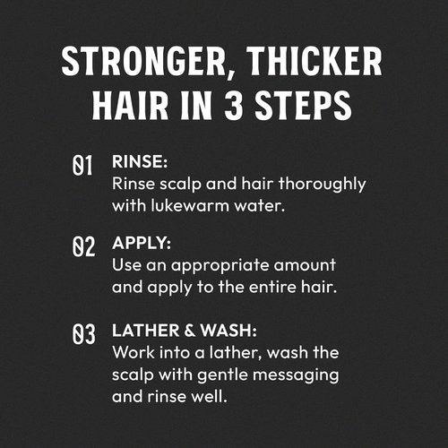 MARO17 Black+ Shampoo - Gray Hair Reversal for Men - Sulfate-Free DHT Blocker with Royal Jelly & Collagen - Promotes Thicker, Darker Hair