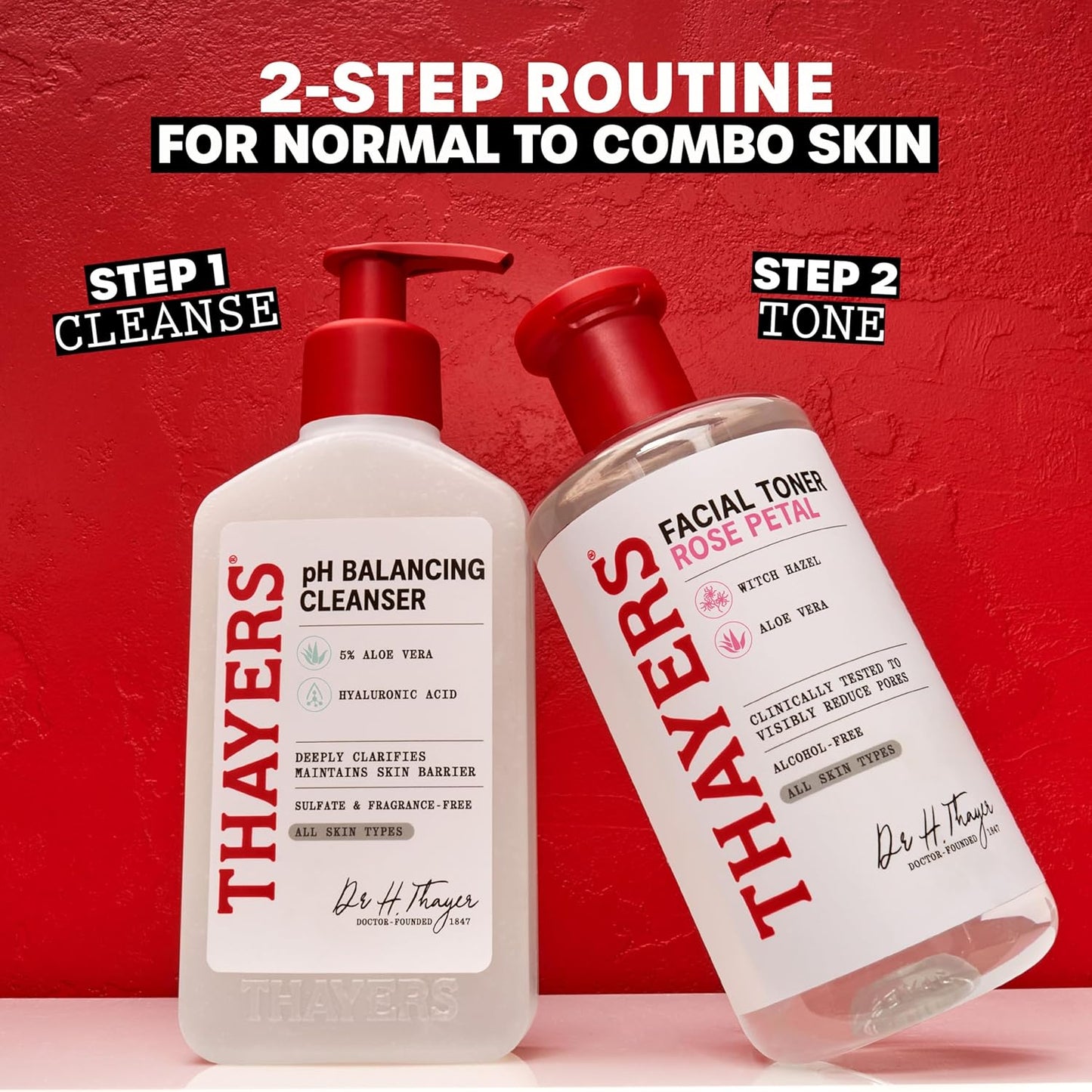 THAYERS Rose Petal Witch Hazel Facial Toner - Alcohol-Free, Soothing & Hydrating for All Skin Types | 12oz