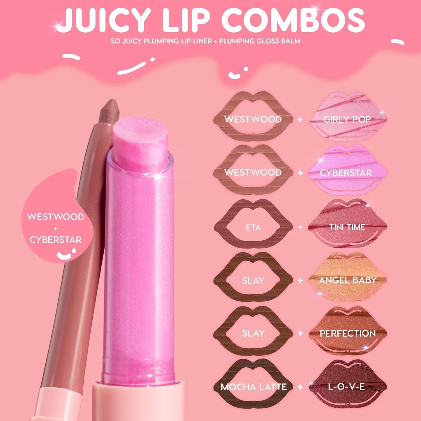 ColourPop So Juicy Plumping Lip Gloss Balm - Hydrating Non-Sticky Formula with Peptides - Cyberstar (0.07 oz)