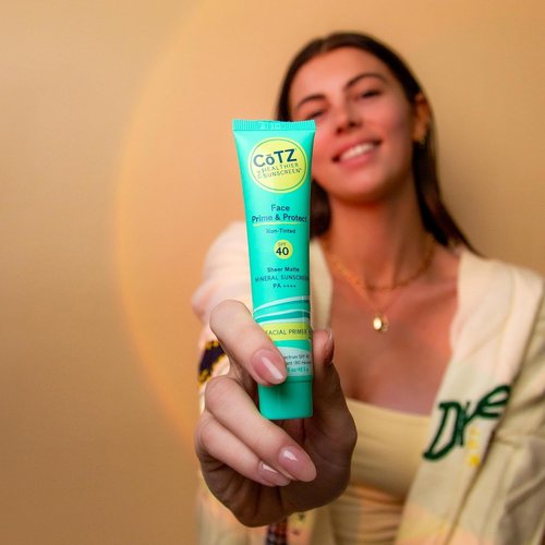 COTZ Face Prime & Protect Mineral Sunscreen - Non-Tinted Broad Spectrum SPF 40 | 1.5 oz / 42.5 g