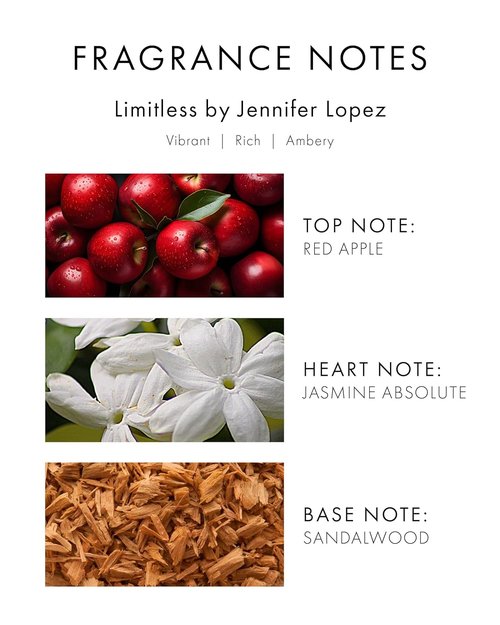 Jennifer Lopez Limitless Perfume - Vibrant Woody Amber Eau De Parfum Spray 1.7 Fl Oz (50 ml)