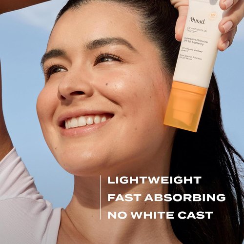 Murad Superactive Brightening Moisturizer SPF 50 | Hydrating Vitamin C Facial Sunscreen for Anti-Aging Protection