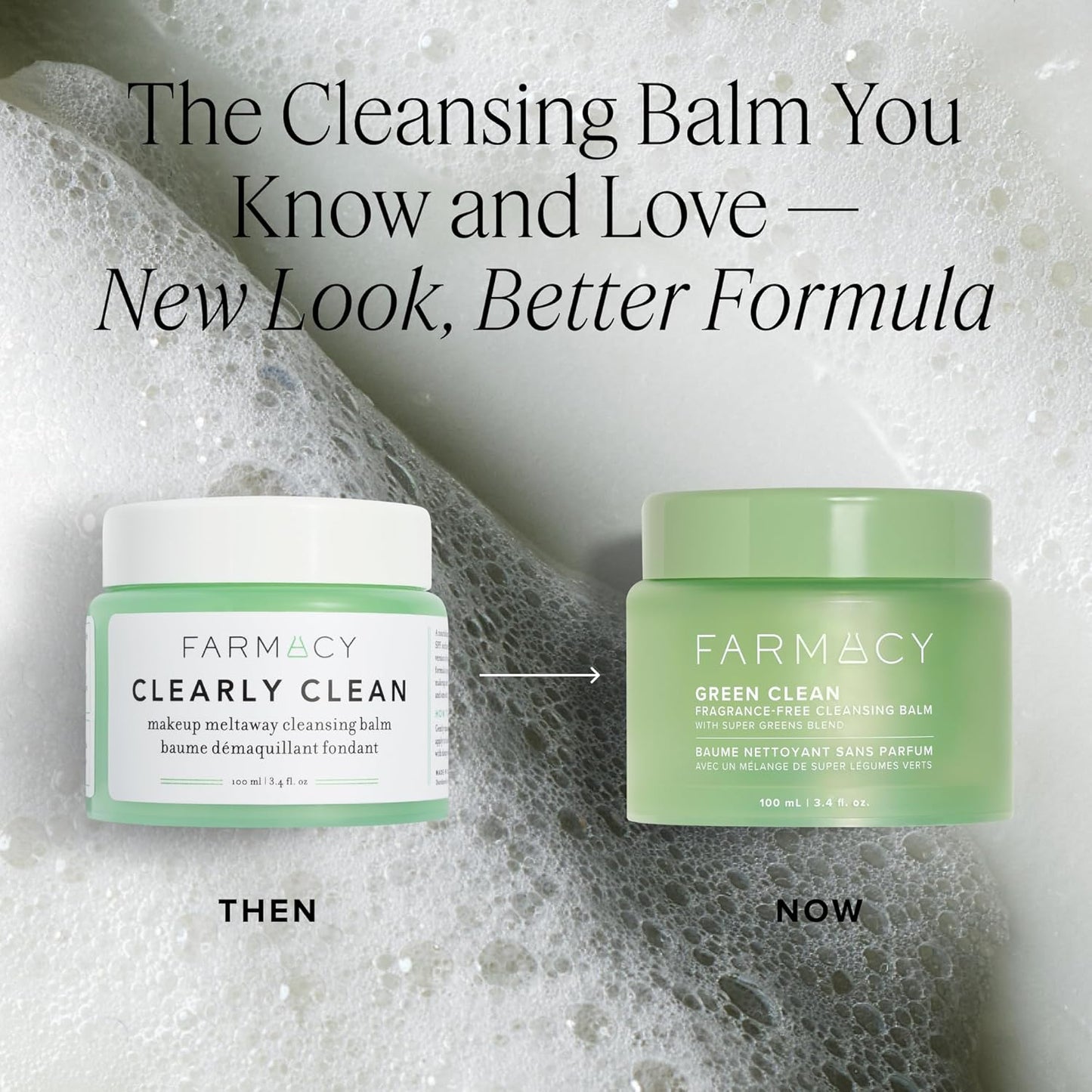 Farmacy Green Clean Makeup Remover Balm - Waterproof Cleansing Oil for Sensitive Skin | Hydrating & Fragrance-Free (100ml)