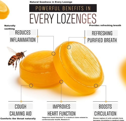 Berringa Manuka Honey Lozenges - Lemon & Menthol Flavor, MGO 900+, 5.3 oz | 30 Count
