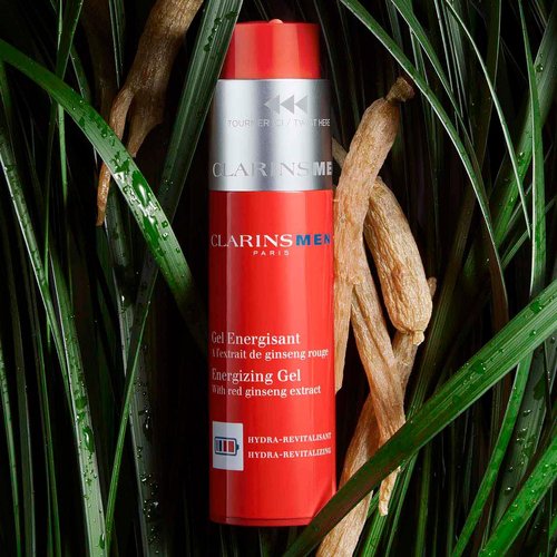 CLARINS MEN Energizing Gel - Cool Mattifying Moisturizer for Men | Hydrates & Refreshes Skin | 1.7 Ounces
