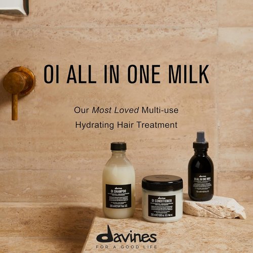 Davines OI All-In-One Milk - Leave-In Conditioner Spray | Powerful Detangler & Hydrating Treatment | Smooths Frizz