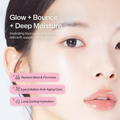 HAPA KRISTIN Collagen Face Mask - Overnight Hydrating Formula for Glass Skin Glow | 4 Pack