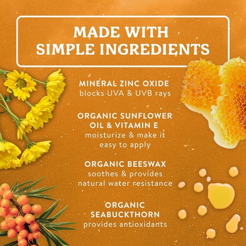 Badger Kids Mineral Sunscreen Cream - SPF 40, 98% Organic, Water Resistant, Reef Friendly | 2.9 fl oz