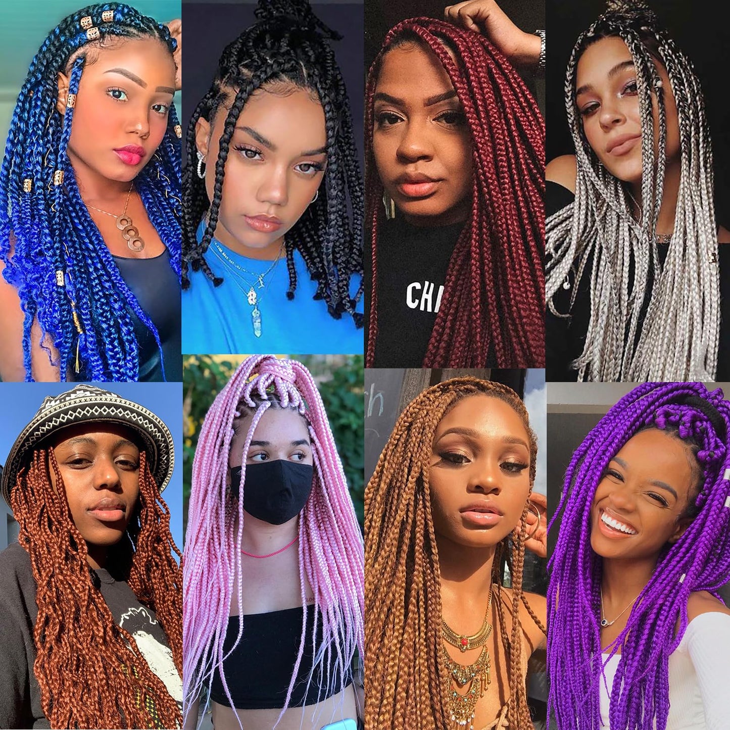 Dorsanee Brown Braiding Hair Pre Stretched 20 Inch 8 Packs Braiding Hair Extensions for Crochet Box Braids Twists Locs Hair Soft Yaki Texture Hot Water Setting (20inch,#30)