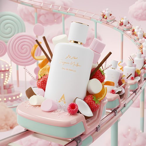 Atralia Sugar Mallow Eau de Parfum 100ml | Sweet Marshmallow, Strawberry & Vanilla Perfume for Women | Long Lasting Gourmand Fragrance with Candy Sugar & Musk