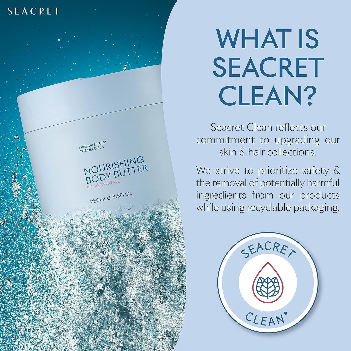 SEACRET Minerals Dead Sea Body Butter - Ultra-Rich Moisturizing Cream with Shea Butter & Coconut Oil | 8.5 fl. oz.