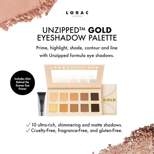 LORAC Unzipped Eyeshadow Palette - Versatile Matte & Glitter Finishes for Stunning Looks