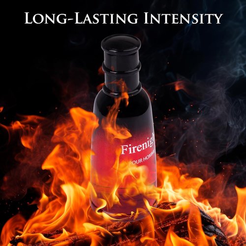 Firenight Eau De Parfum for Men - Citrus Cologne with Nutmeg, Lavender & Cedar - 3.4 fl oz Elegant Bottle
