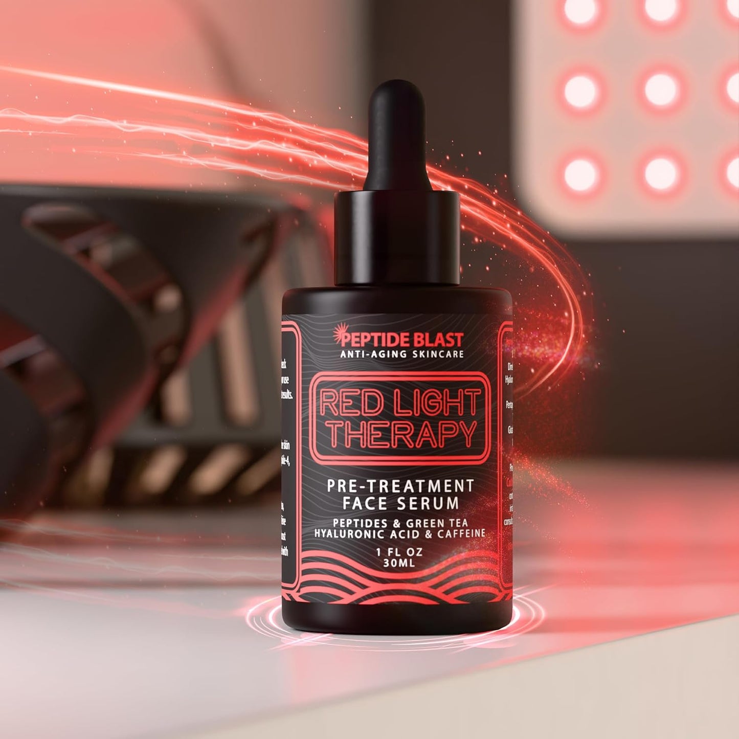 Skiennix Red Light Therapy Activation Serum - Deep Penetration with Green Tea & Hyaluronic Acid | Enhances Skin for Devices, Reduces Fine Lines & Wrinkles – 1 oz